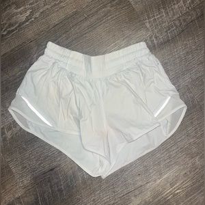 white lululemon shorts